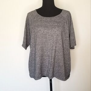 Eileen Fisher Organic Cotton hemp raglan sleeve boxy knit tee shirt XL Organic